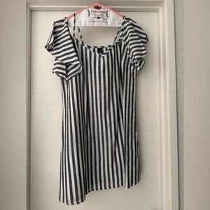 SHEIN Black and White Striped Dress